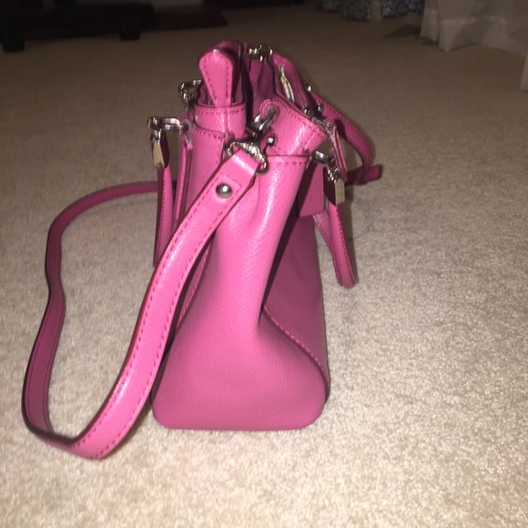 Coach Pink Crossbody Handle Leather Bag - Picture 2 of 6